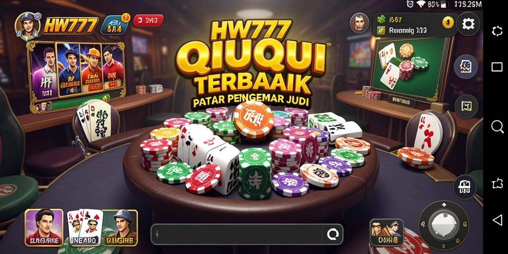 Screenshot gameplay HW777 yang menampilkan pertarungan QiuQiu seru.