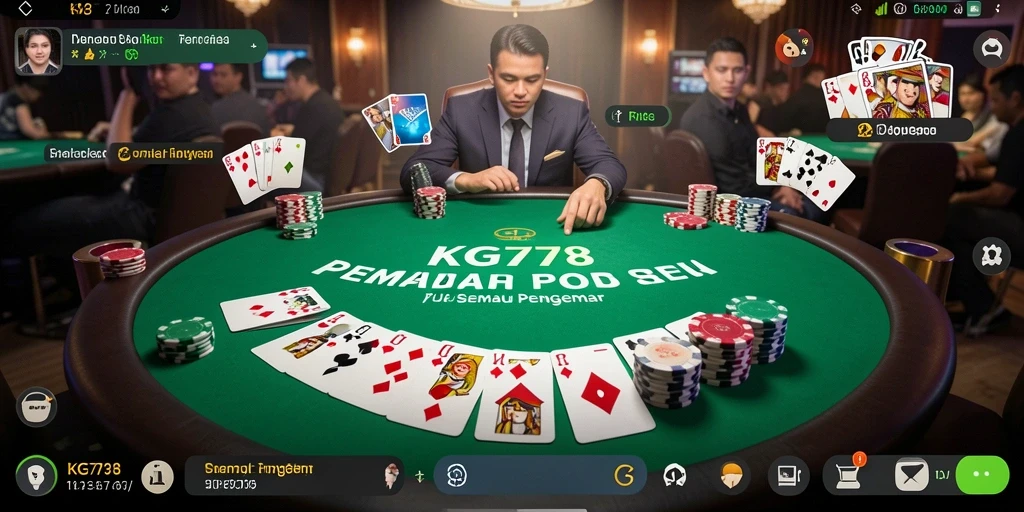 Tampilan screenshot permainan Poker yang mengasyikkan.