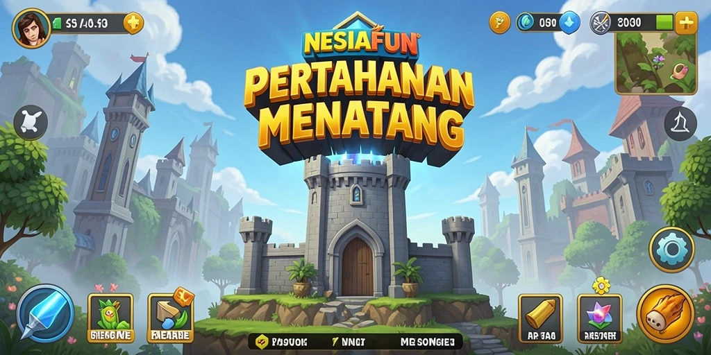 Tampilan gameplay yang mendebarkan saat membangun pertahanan.