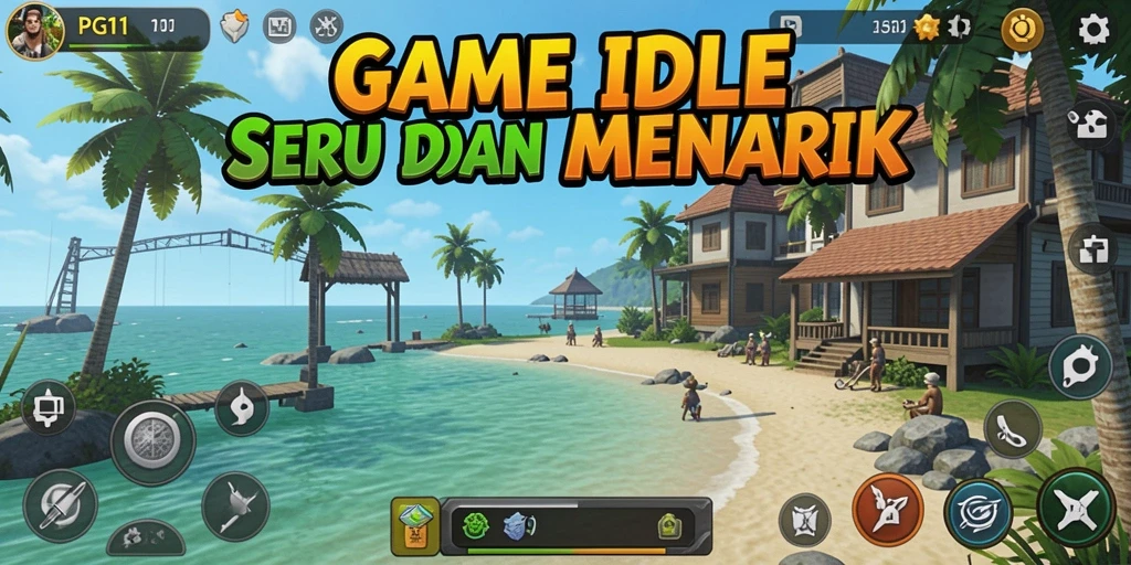 Tampilan utama PG11 menampilkan gameplay Idle yang menarik dan interaktif.